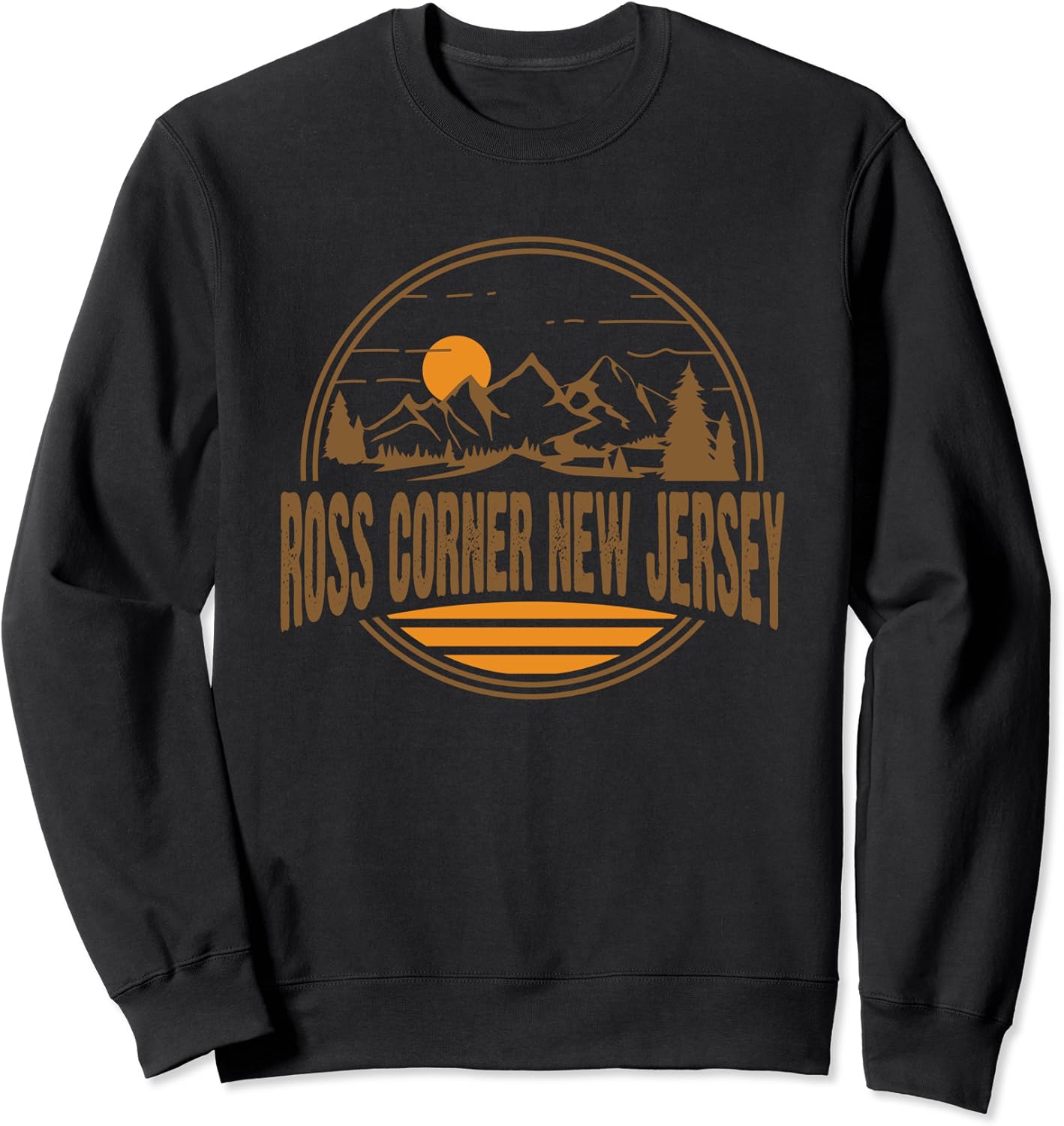 Vintage Ross Corner New Jersey Mountain Hiking Print Sweatshirt Clothing, Shoes